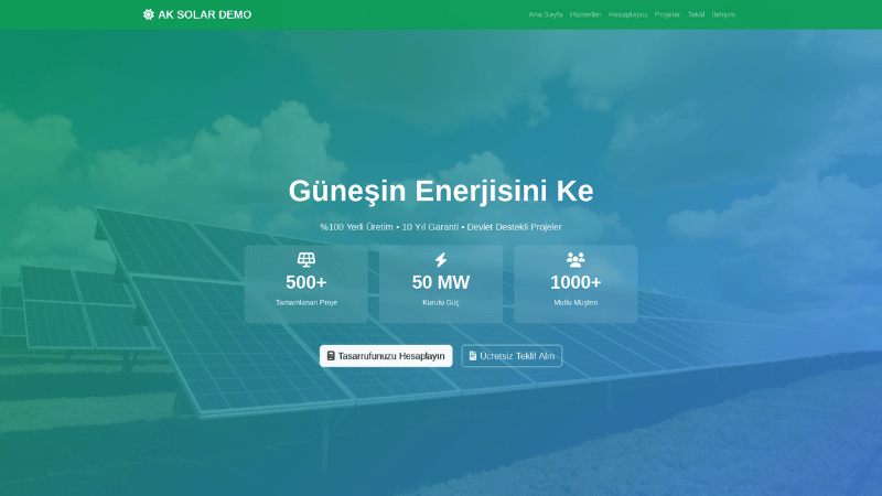 Solarenergie Demo