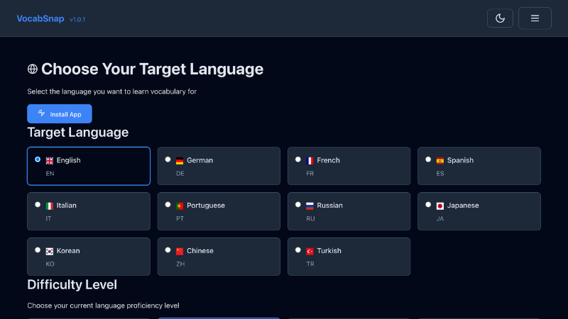 VocabSnap Screenshot